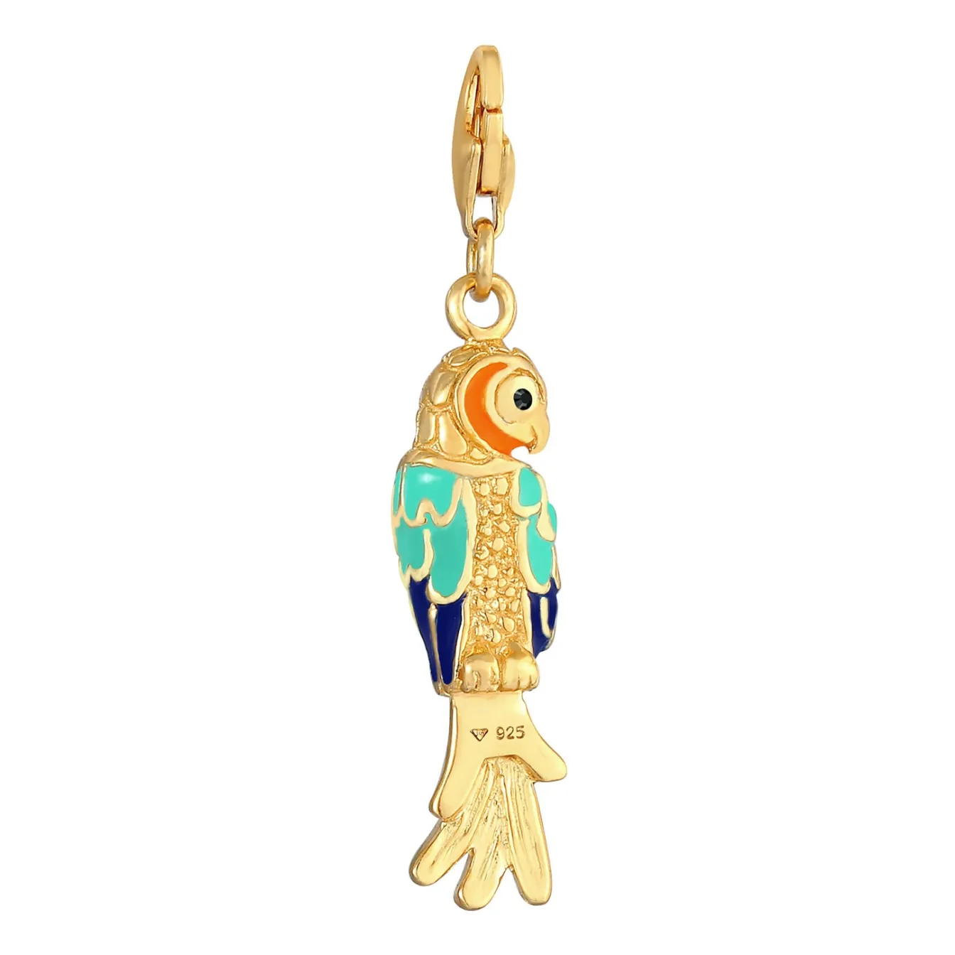 Elli "Charm Vogel | Kristall ( Schwarz )< Anhänger & Charms|Vergoldet