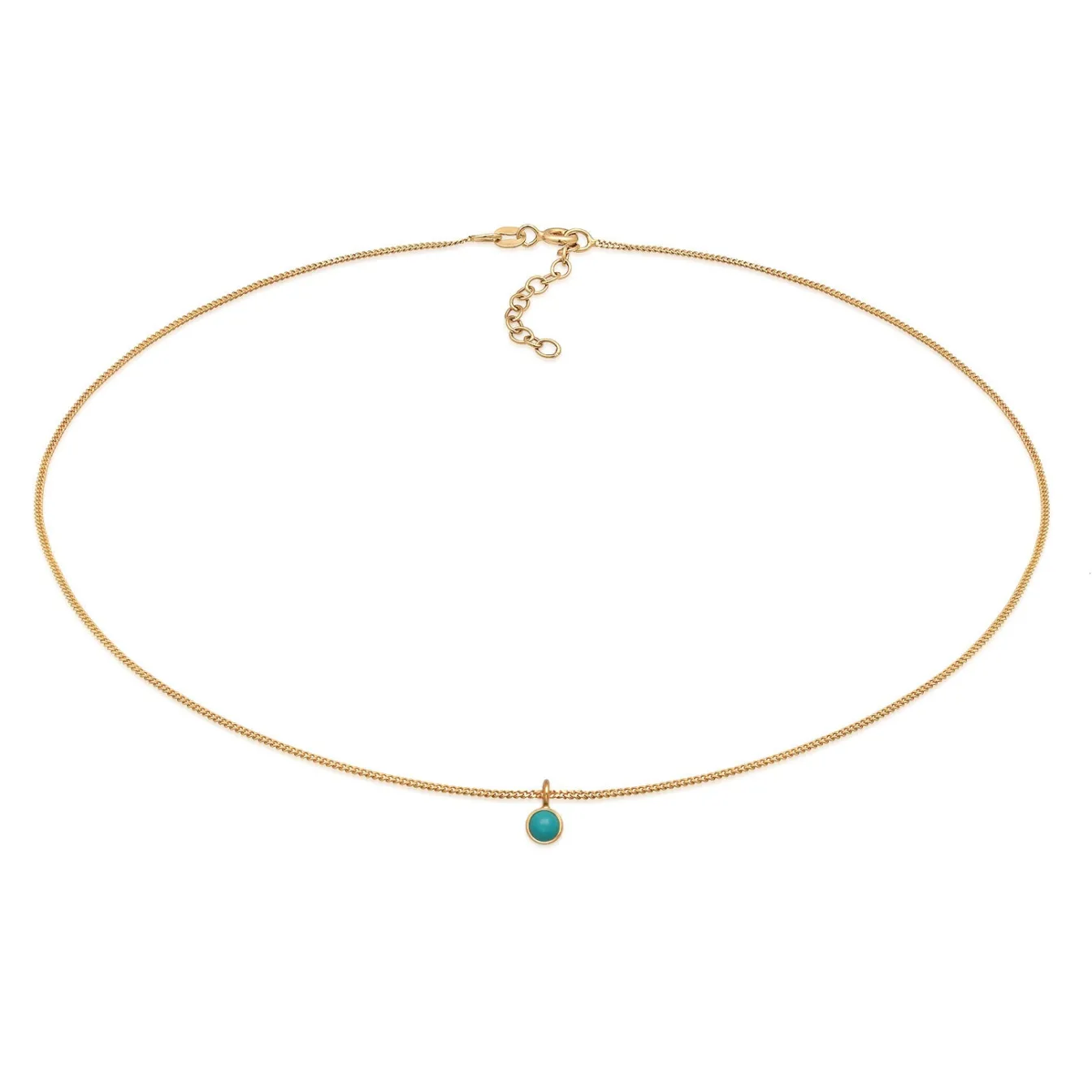 Elli "Choker | Howlith (türkis)< Vergoldet|Halsketten