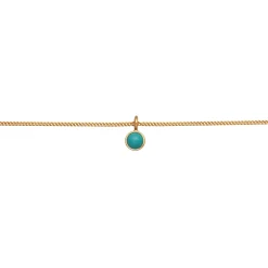 Elli "Choker | Howlith (türkis)< Vergoldet|Halsketten