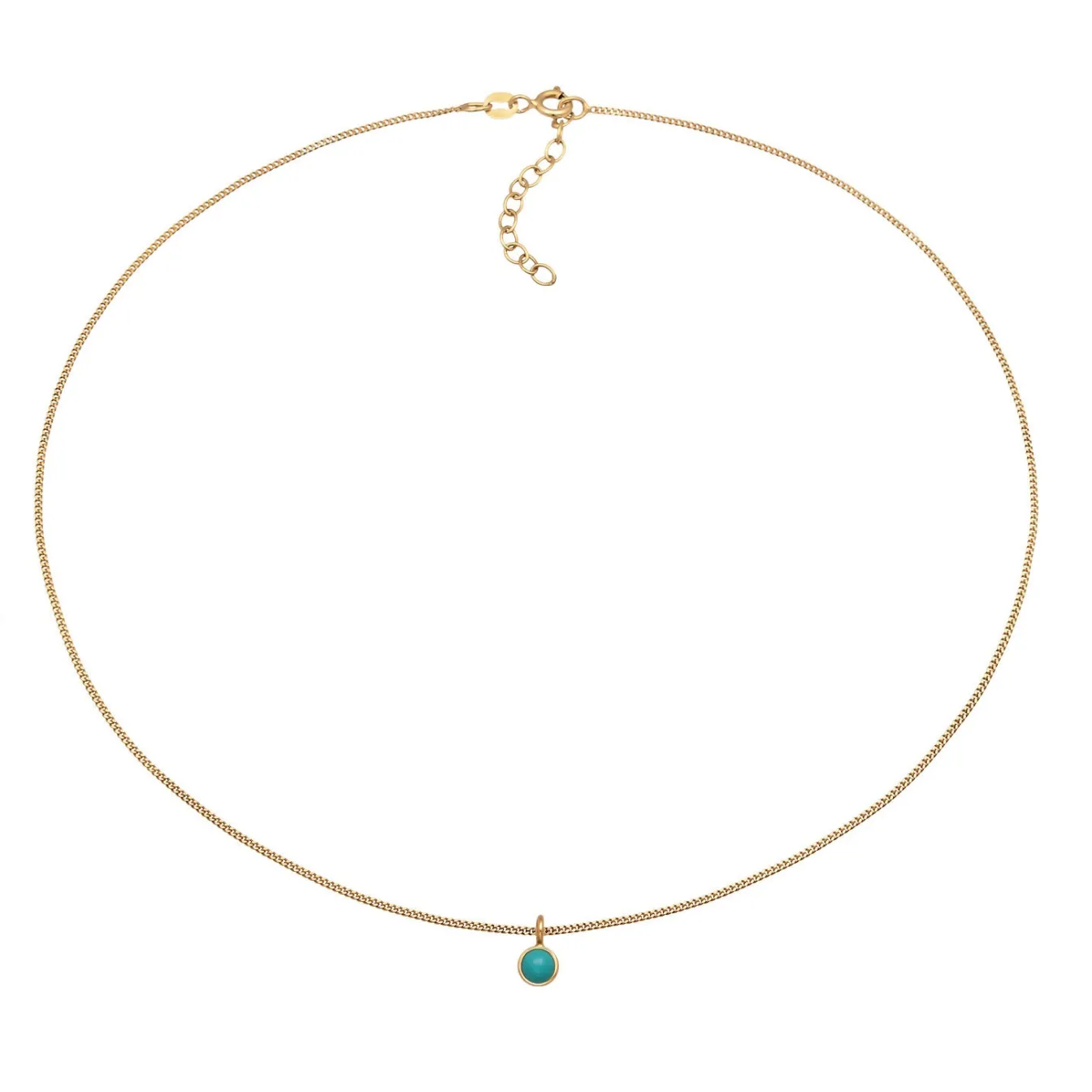 Elli "Choker | Howlith (türkis)< Vergoldet|Halsketten