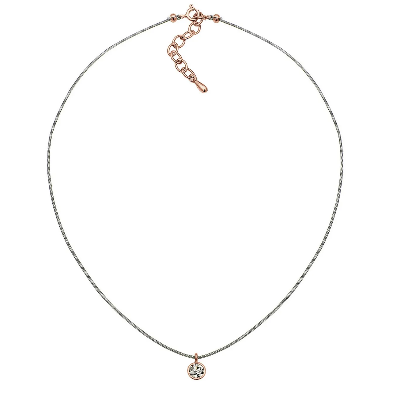Elli "Choker | Kristall (Weiß)< Roségold|Halsketten