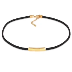 Elli "Choker | Kunstleder< Halsketten|Silber