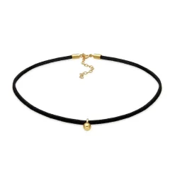 Elli "Choker | Kunstleder< Halsketten|Vergoldet