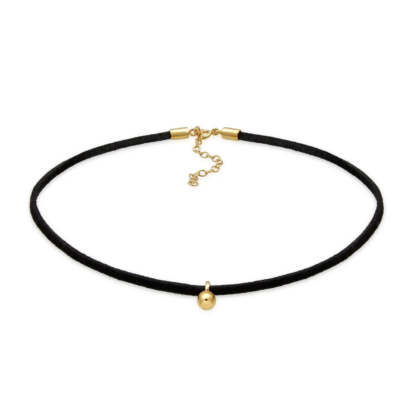 Elli "Choker | Kunstleder< Halsketten|Vergoldet