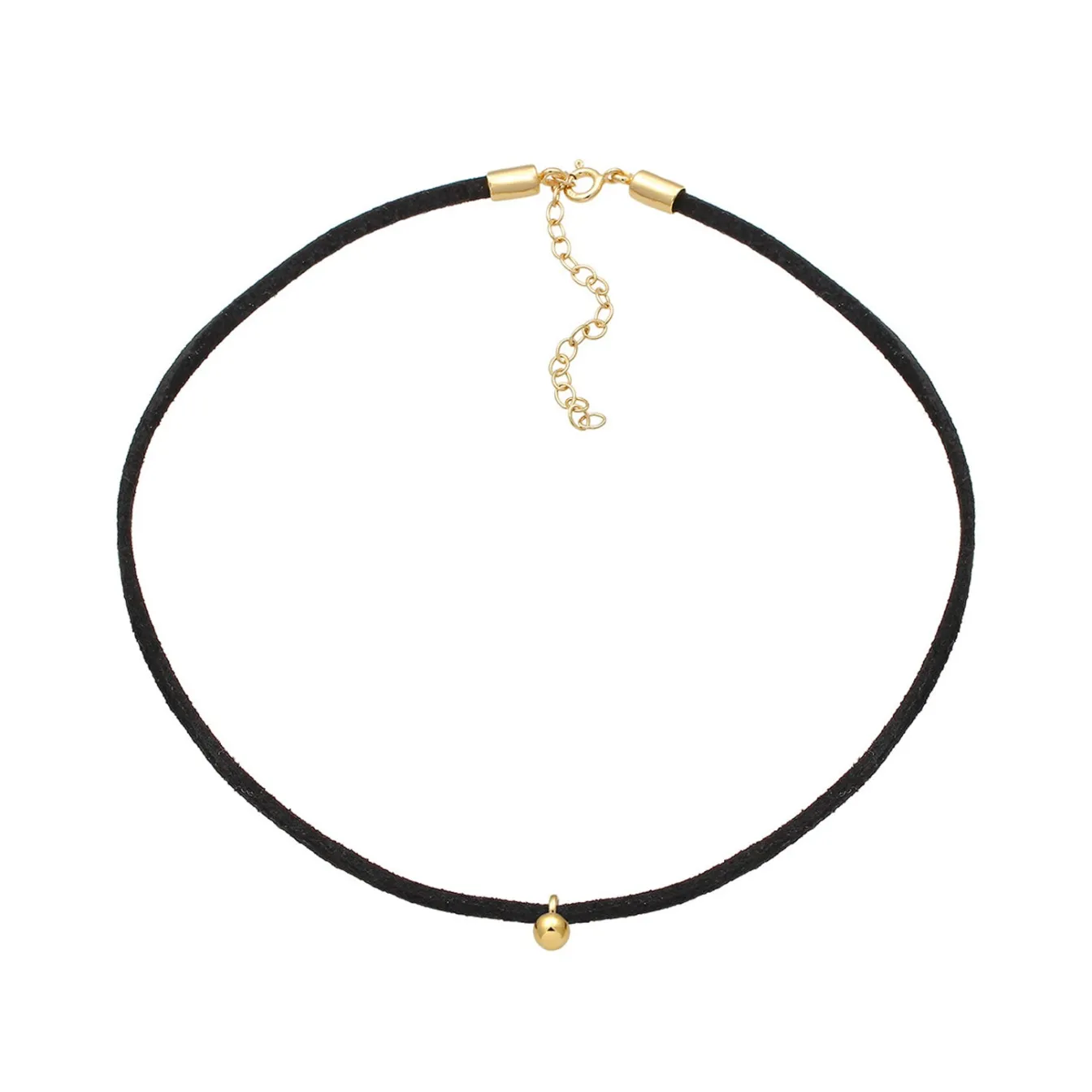 Elli "Choker | Kunstleder< Halsketten|Vergoldet