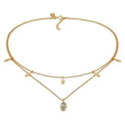 Elli "Choker | Labradorit ( Grau )< Halsketten|Vergoldet