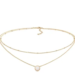 Elli "Choker | Opal (Weiß)< Roségold|Halsketten