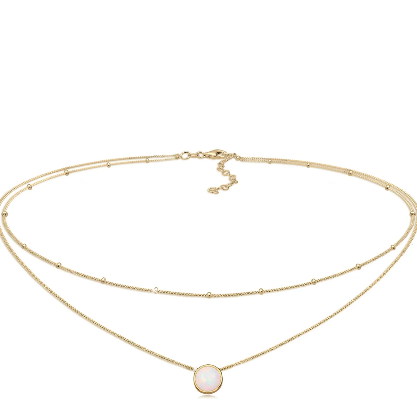 Elli "Choker | Opal (Weiß)< Roségold|Halsketten
