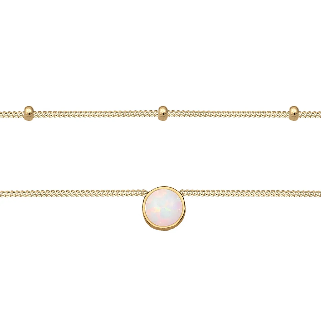 Elli "Choker | Opal (Weiß)< Roségold|Halsketten