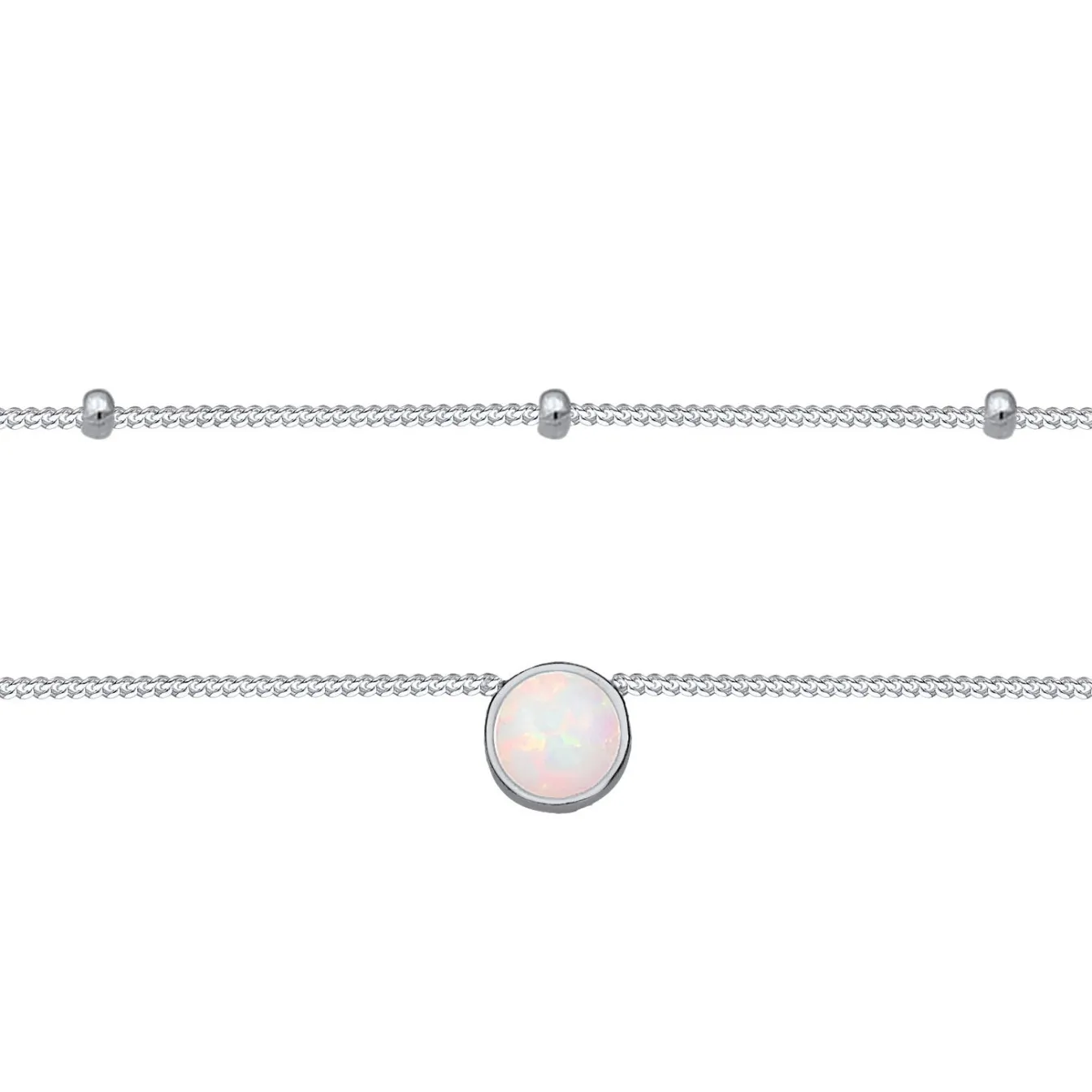 Elli "Choker | Opal (Weiß)< Roségold|Halsketten