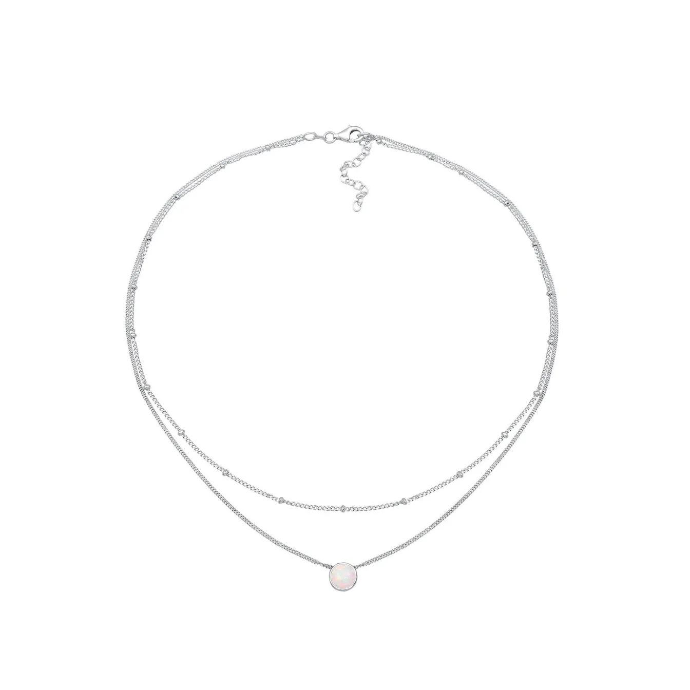 Elli "Choker | Opal (Weiß)< Roségold|Halsketten