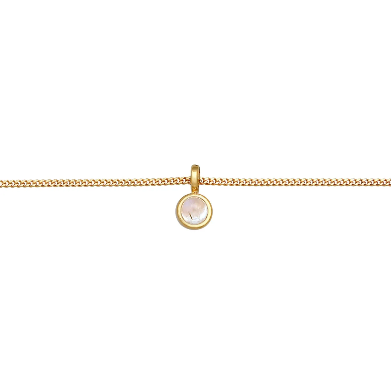 Elli "Choker Anhänger | Mondstein (Weiß)< Edelsteine|Halsketten