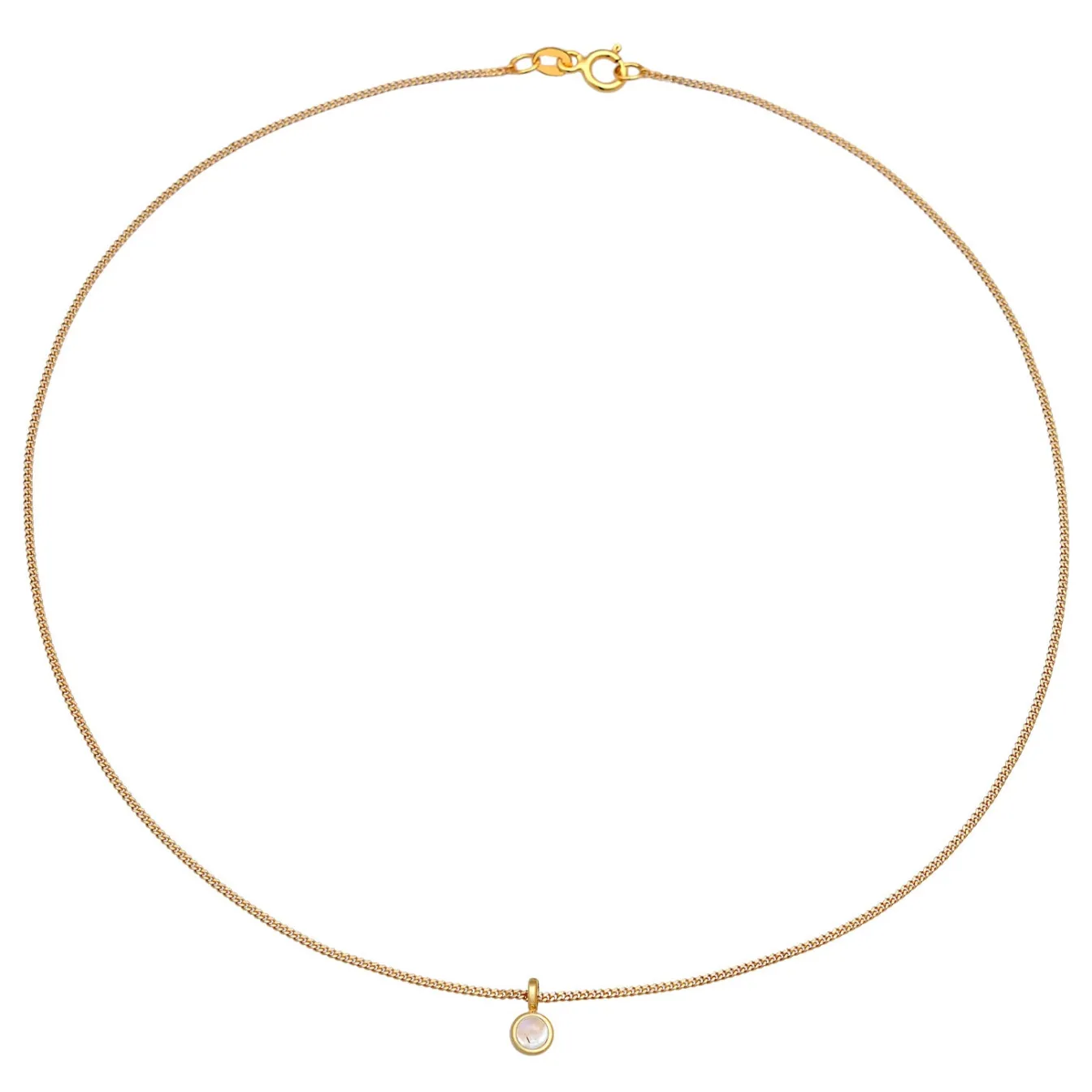 Elli "Choker Anhänger | Mondstein (Weiß)< Edelsteine|Halsketten