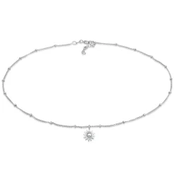 Elli "Choker Anhänger Sonne< Vergoldet|Symbol-schmuck