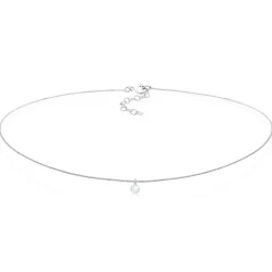 Elli "Choker Basic | Mondstein (Weiß)< Silber|Roségold