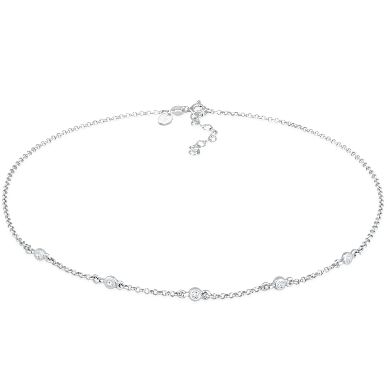 Elli "Choker Basic | Topas (Weiß)< Halsketten|Vergoldet