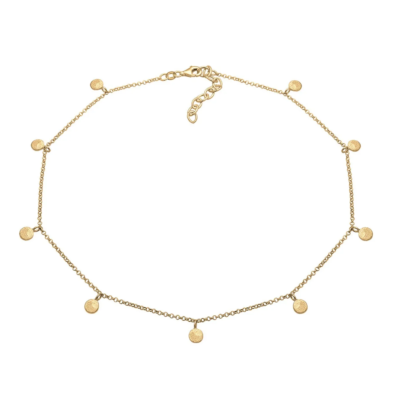 Elli "Choker Basic Plättchen< Roségold|Halsketten