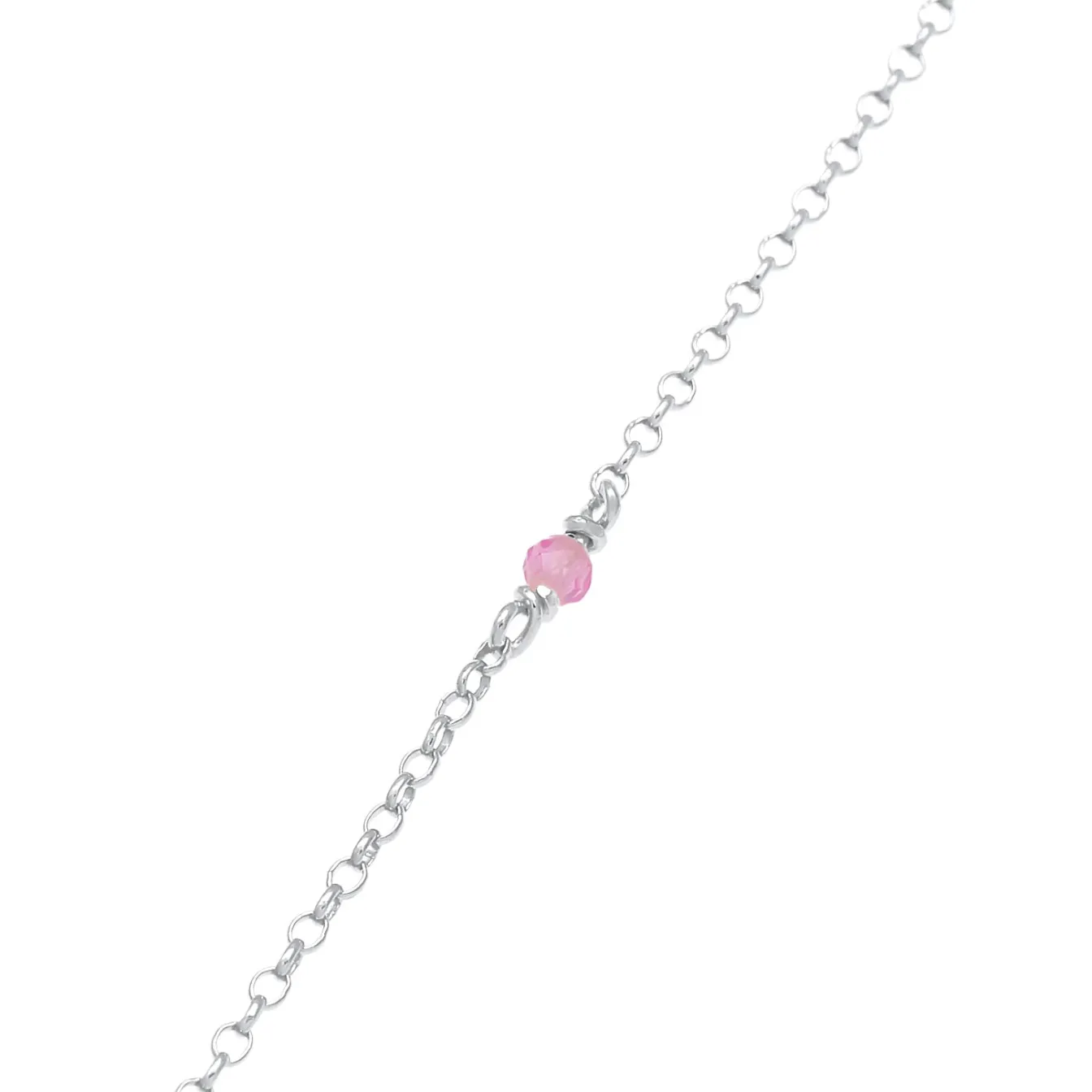 Elli "Choker Bead | Quarz (Rosa)< Halsketten|Silber