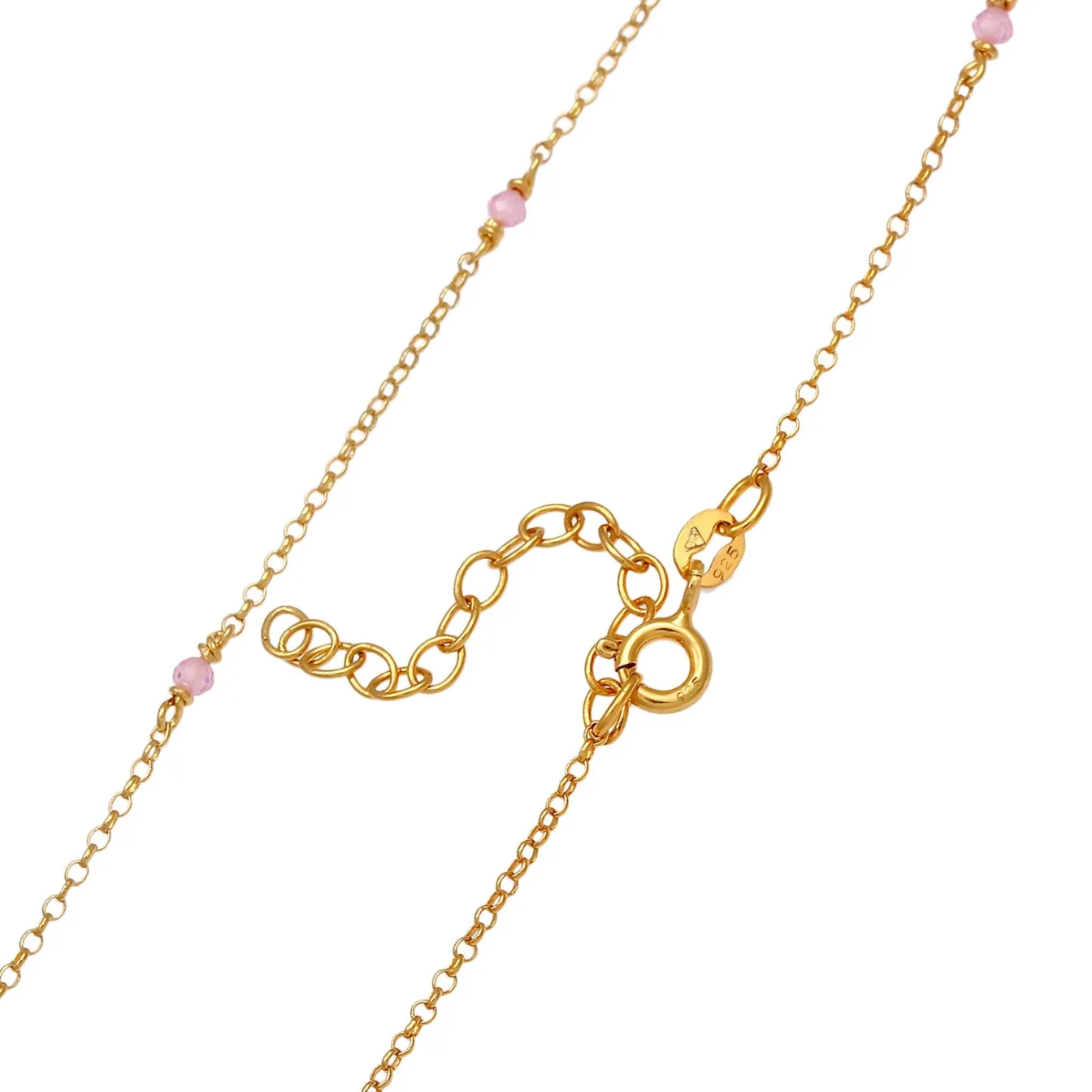 Elli "Choker Bead | Quarz (Rosa)< Halsketten|Silber