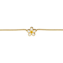 Elli "Choker Blume | Emaille (Weiß & Gelb)< Vergoldet|Symbol-schmuck
