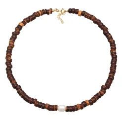 Elli "Choker Boho Kokosnuss | Süßwasserperle< Letzte Chance|Perlen