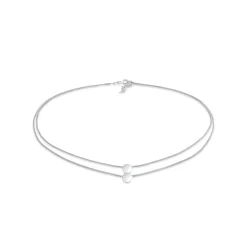 Elli "Choker Disc< Halsketten|Vergoldet