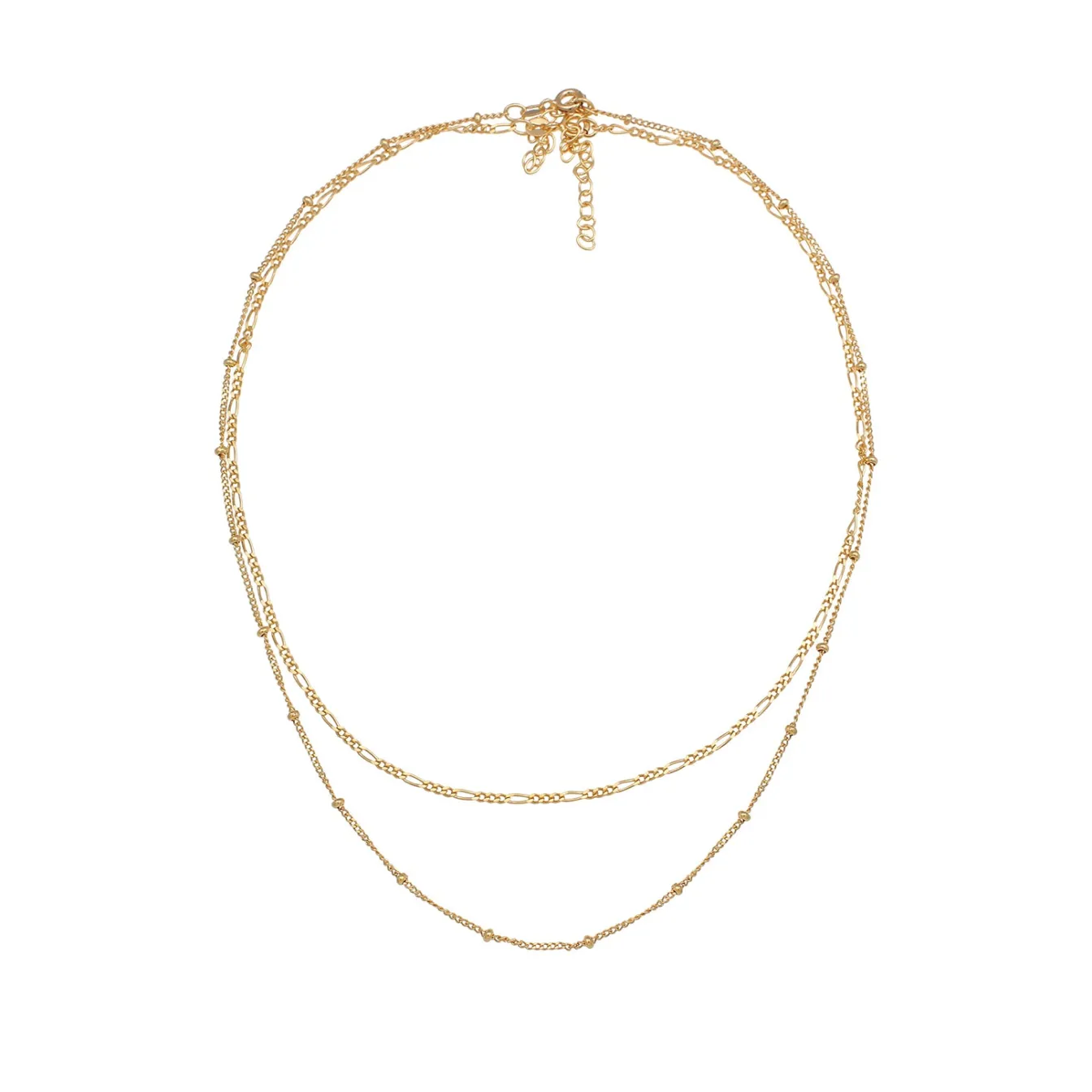 Elli "Choker 2er Set Kugel- & Figarokette< Halsketten|Silber