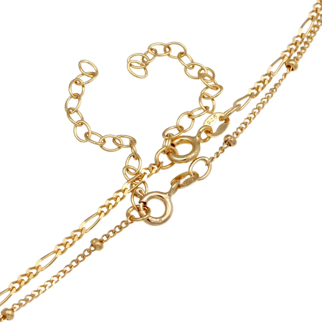 Elli "Choker 2er Set Kugel- & Figarokette< Halsketten|Silber