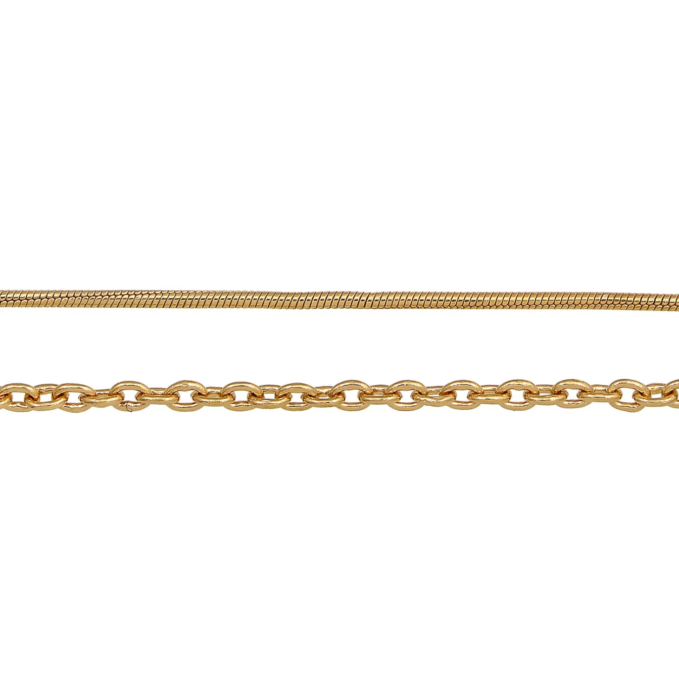 Elli "Choker 2er Set Schlangen- & Ankerkette< Roségold|Halsketten