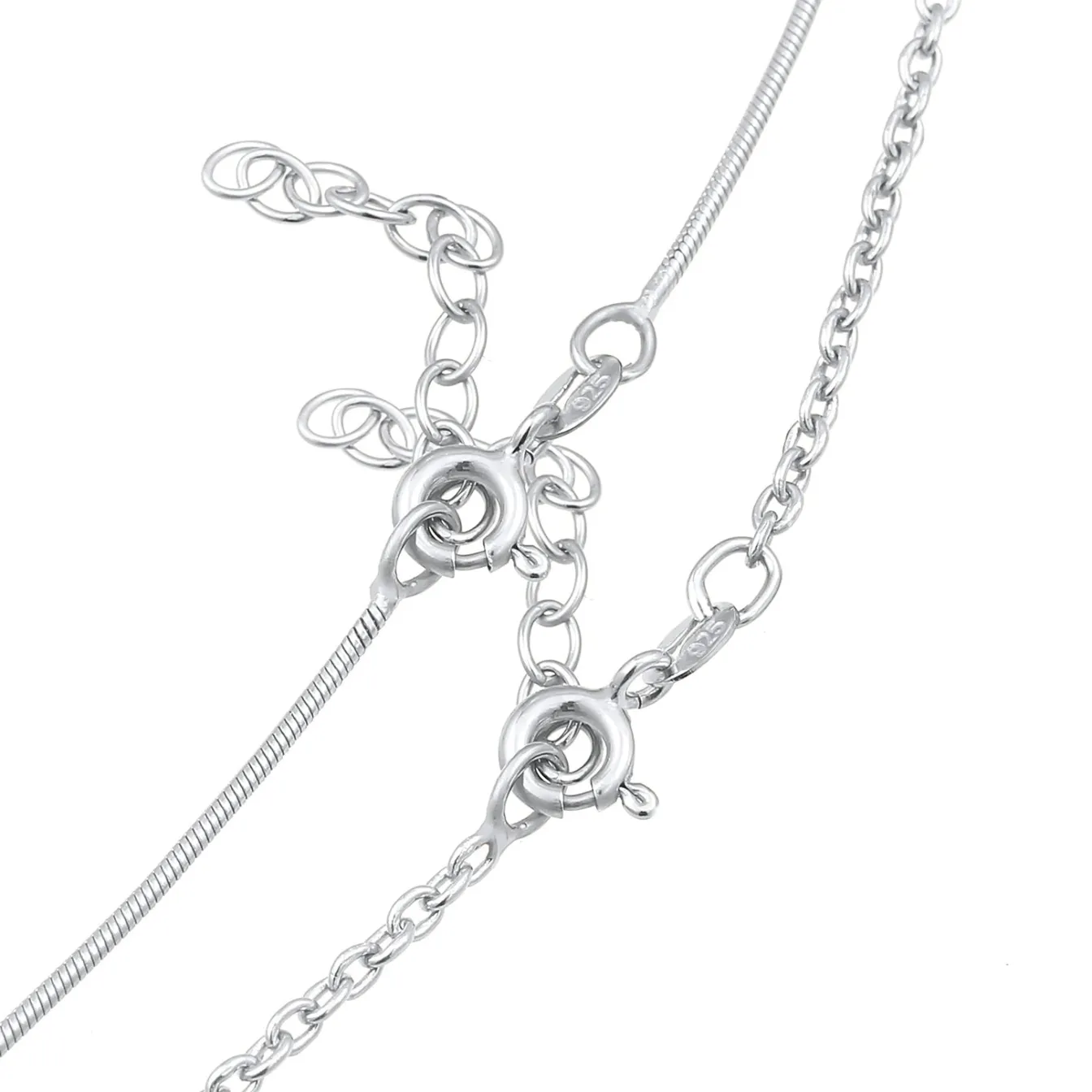 Elli "Choker 2er Set Schlangen- & Ankerkette< Roségold|Halsketten