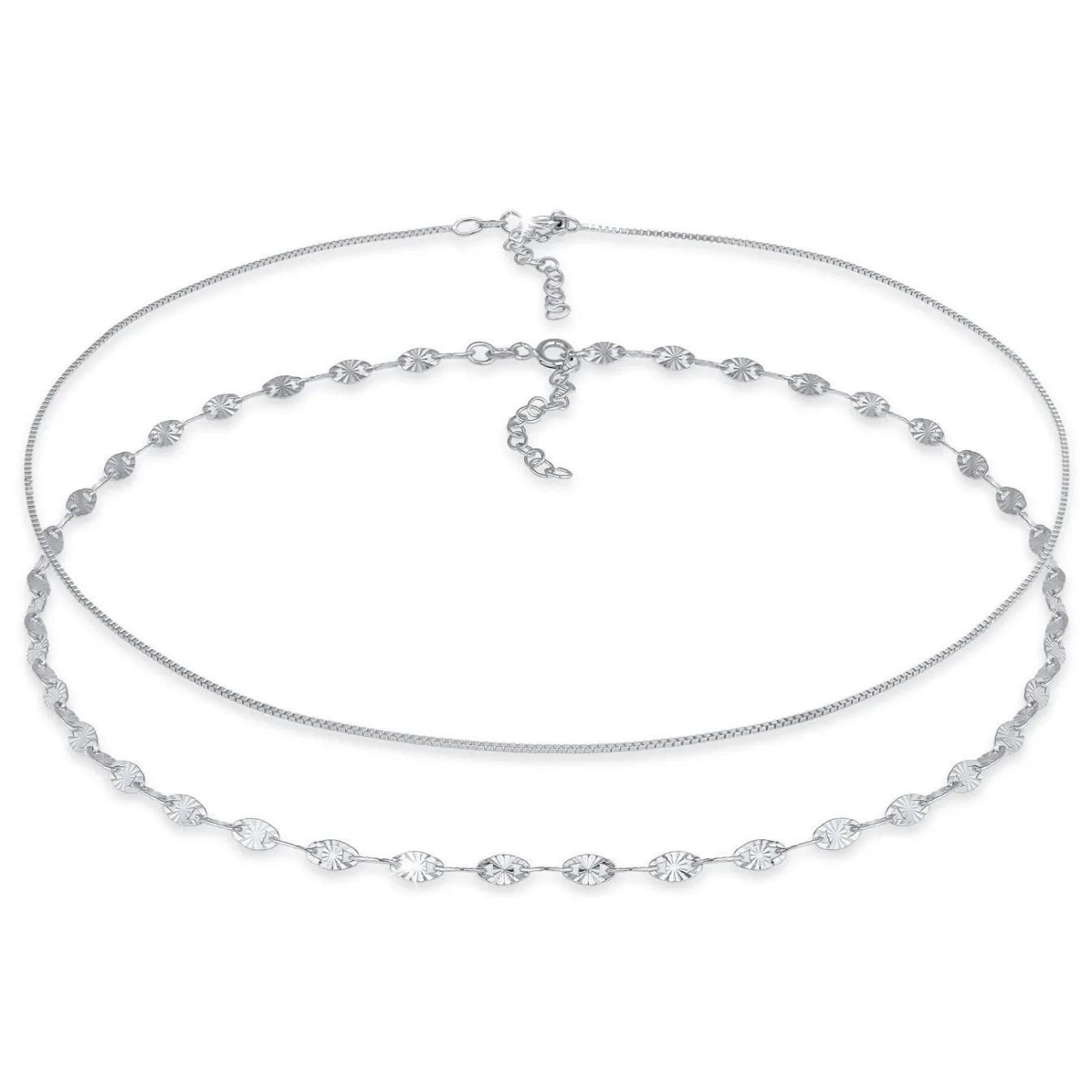 Elli "Choker 2er Set Vintage< Halsketten|Silber