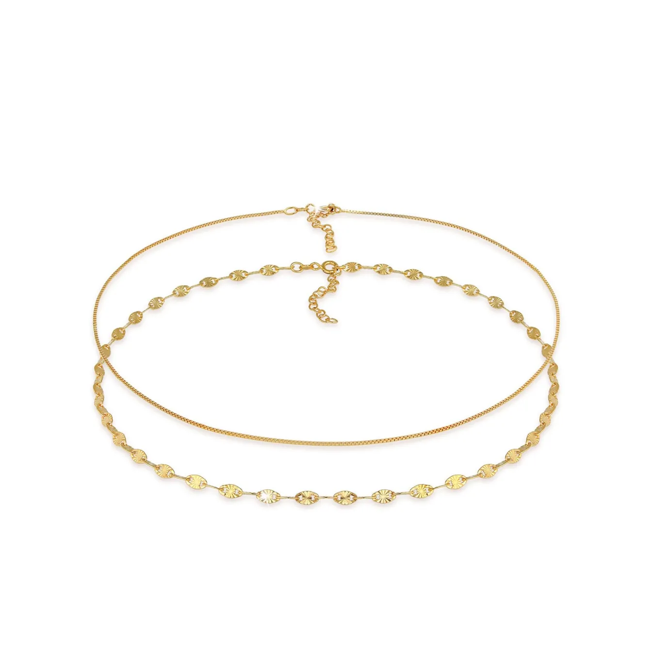 Elli "Choker 2er Set Vintage< Halsketten|Silber