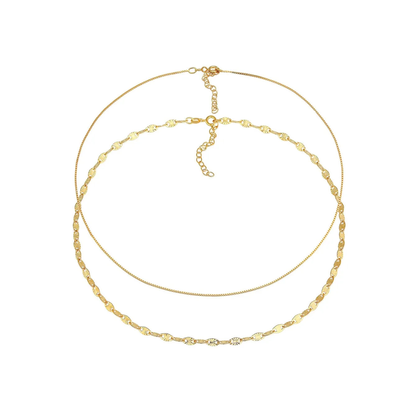 Elli "Choker 2er Set Vintage< Halsketten|Silber
