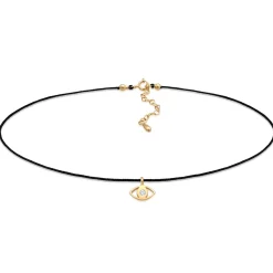 Elli "Choker Evil Eye | Nylon< Symbol-schmuck|Halsketten