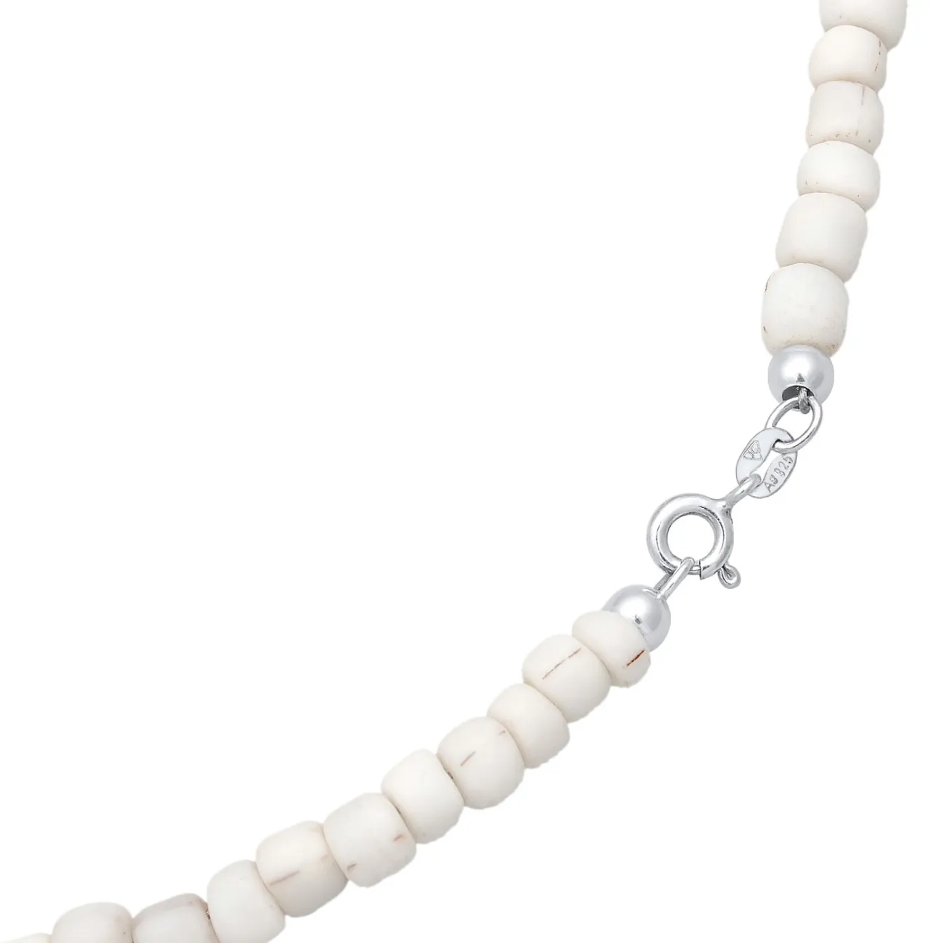 Elli "Choker Glasperlen Weiß< Perlen|Halsketten