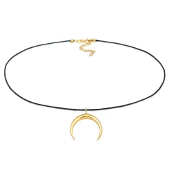 Elli "Choker Halbmond Basic | Nylon< Symbol-schmuck|Halsketten