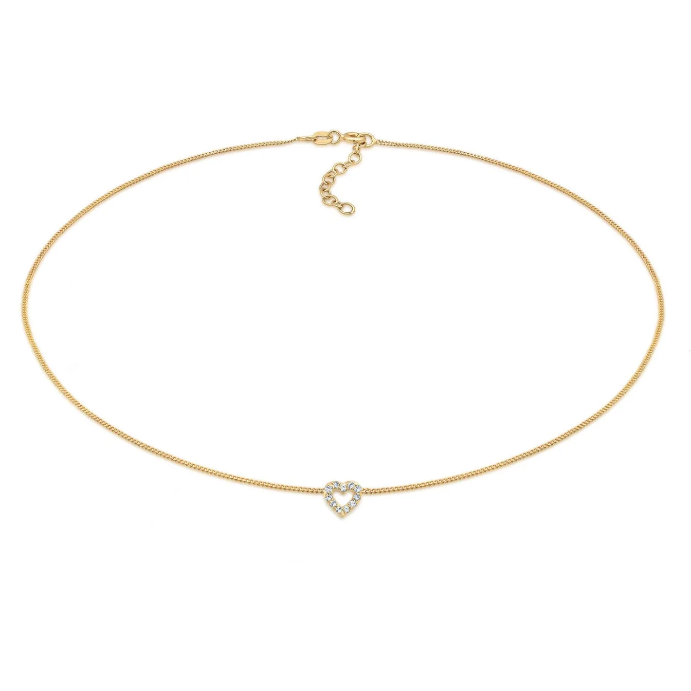 Elli "Choker Herz | Kristall (Weiß)< Symbol-schmuck|Herz-schmuck