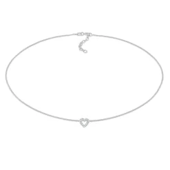 Elli "Choker Herz | Kristall (Weiß)< Symbol-schmuck|Herz-schmuck