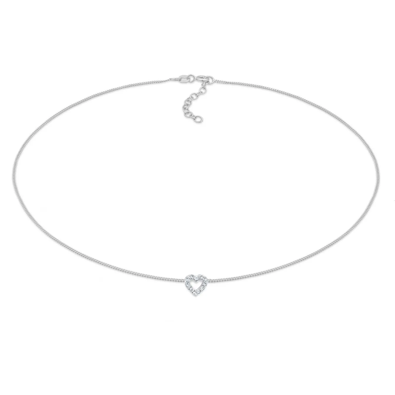 Elli "Choker Herz | Kristall (Weiß)< Symbol-schmuck|Herz-schmuck