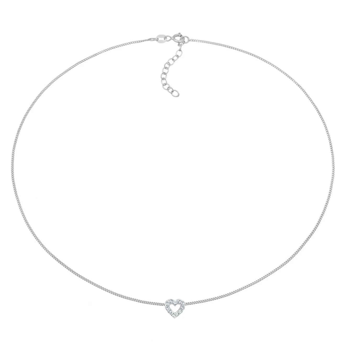 Elli "Choker Herz | Kristall (Weiß)< Symbol-schmuck|Herz-schmuck