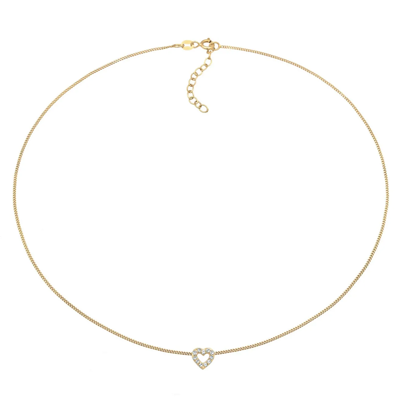Elli "Choker Herz | Kristall (Weiß)< Symbol-schmuck|Herz-schmuck