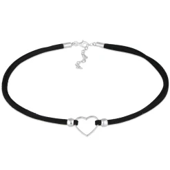 Elli "Choker Herz | Kunstleder< Symbol-schmuck|Herz-schmuck