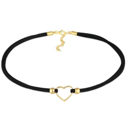 Elli "Choker Herz | Kunstleder< Symbol-schmuck|Herz-schmuck