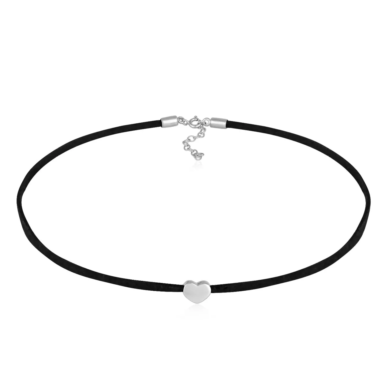 Elli "Choker Herz | Nylon< Silber|Symbol-schmuck