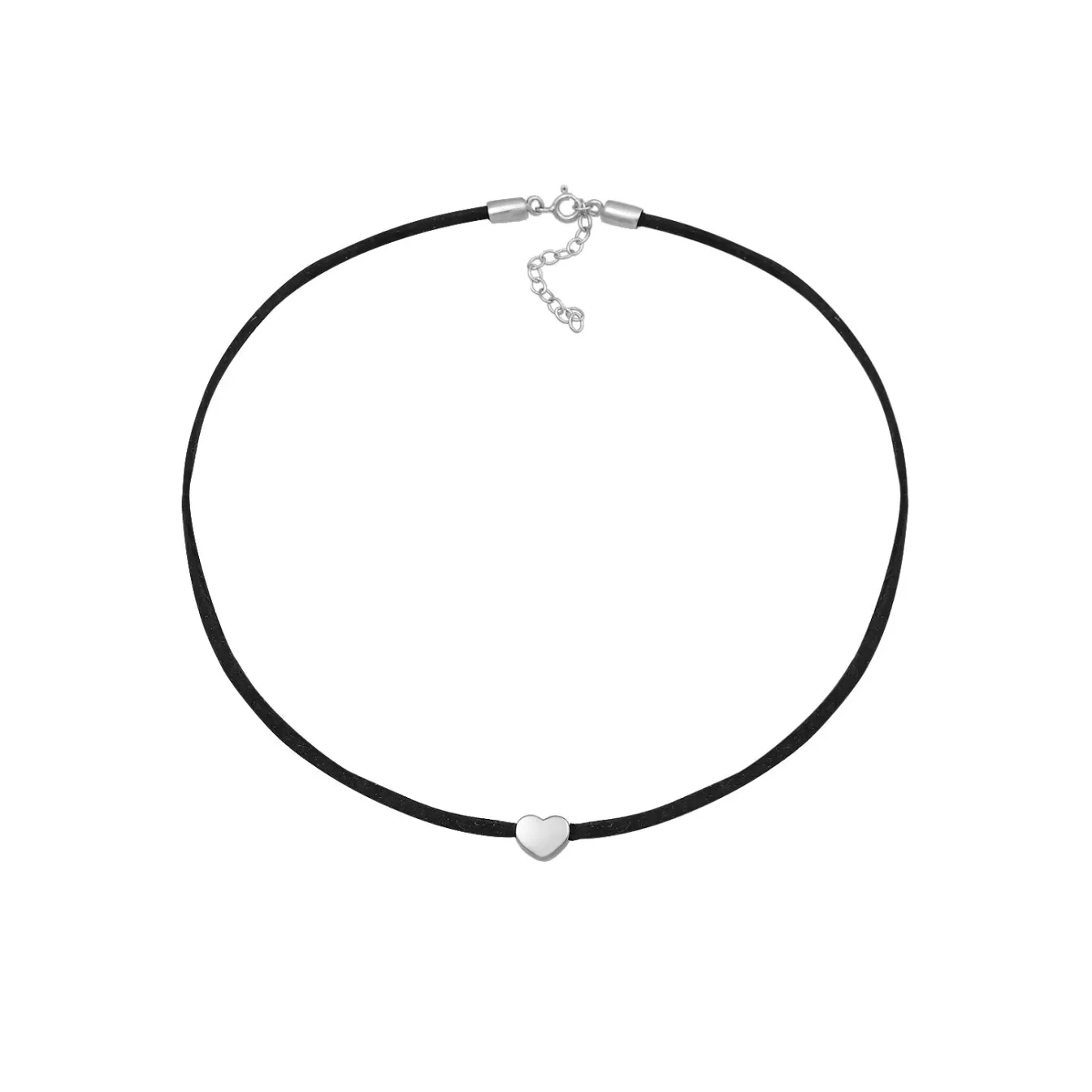 Elli "Choker Herz | Nylon< Silber|Symbol-schmuck