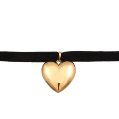 Elli "Choker Herz Anhänger< Vergoldet|Symbol-schmuck