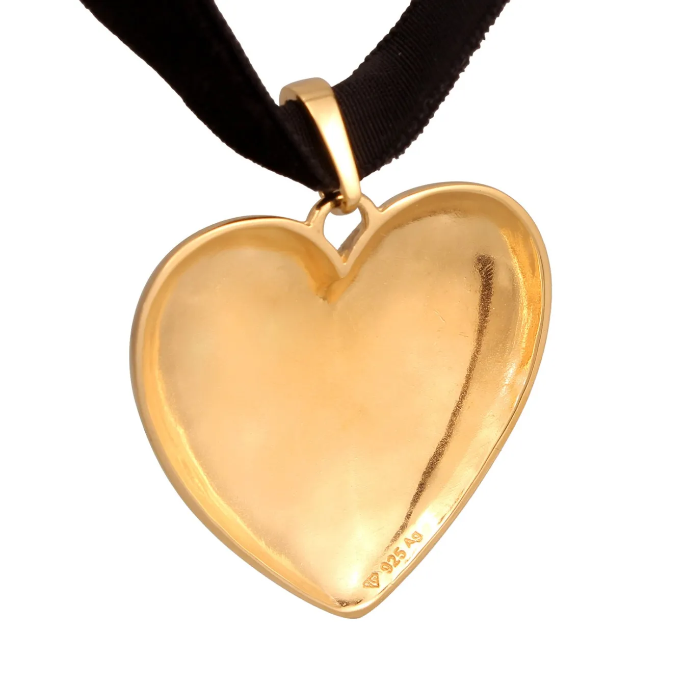 Elli "Choker Herz Anhänger< Vergoldet|Symbol-schmuck