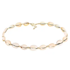 Elli "Choker Kauri Muscheln< Halsketten|Vergoldet