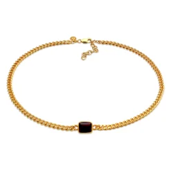 Elli "Choker Klassisch | Granat (Dunkelrot)< Halsketten|Vergoldet