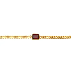 Elli "Choker Klassisch | Granat (Dunkelrot)< Halsketten|Vergoldet